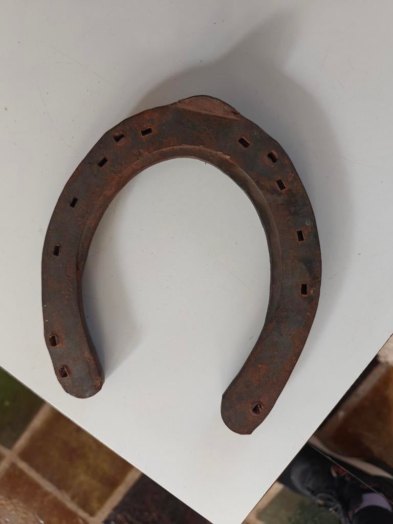 Oud ijzeren hoefijzer, Antiek en Kunst, Ophalen of Verzenden