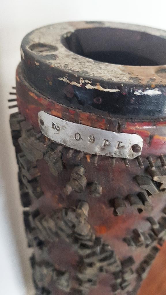 Antieke stempelrol. Uniek als decoratie., Antiek en Kunst, Ophalen of Verzenden