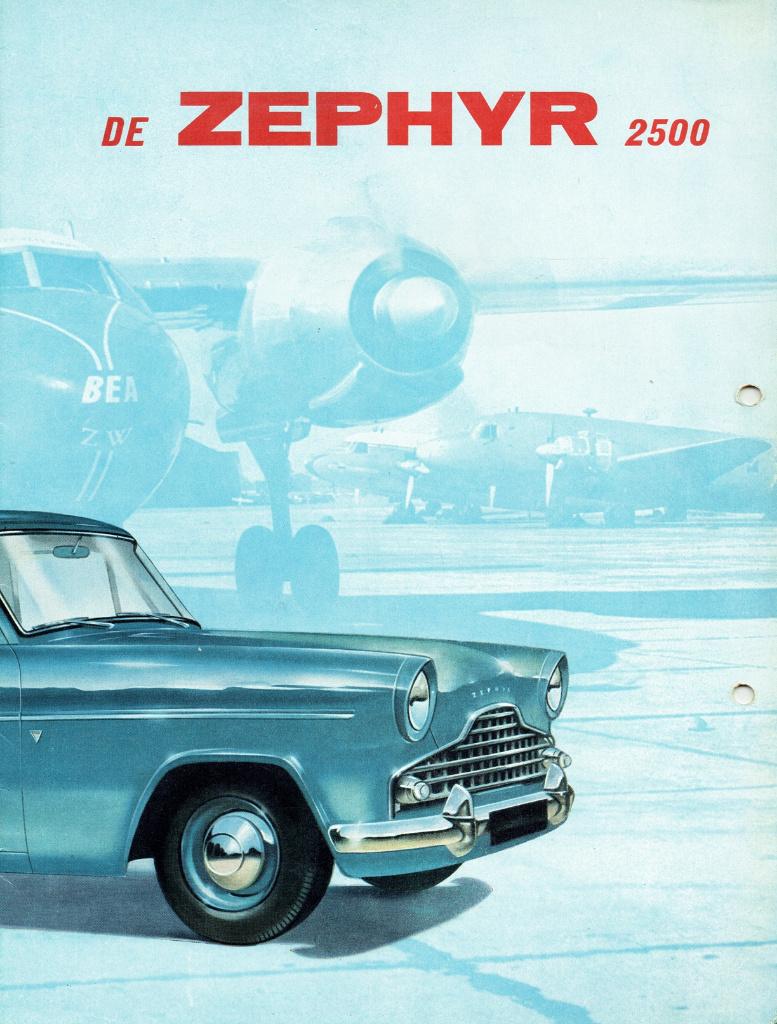 Folder Ford Zephyr 2500 (1956), Verzenden, Gelezen, Ford