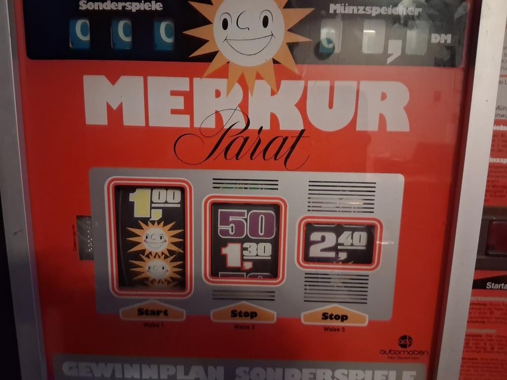 MERKUR Parat speelkast, Verzamelen, Automaten | Gokkasten en Fruitautomaten, Overige munten, Ophalen, Gebruikt
