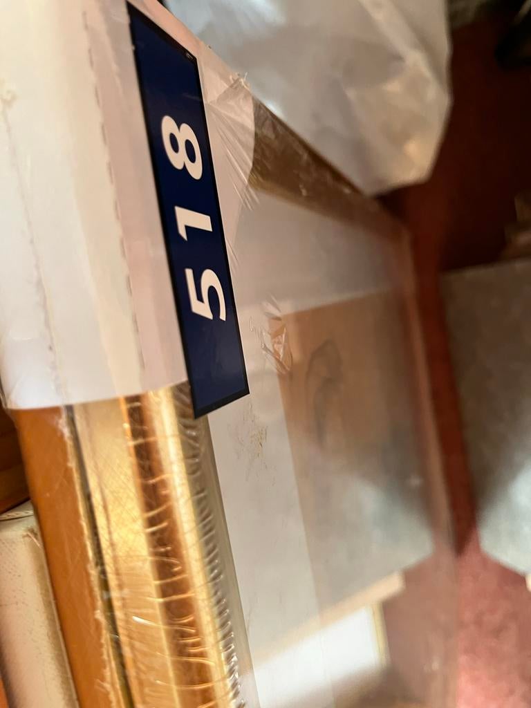 2 nieuwe goudkleur lijsten met glas, Ophalen, Minder dan 50 cm, Nieuw, Minder dan 50 cm