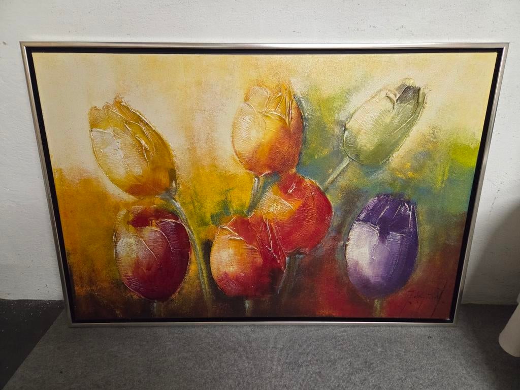Jochen de Graaf schilderij tulpen, Ophalen