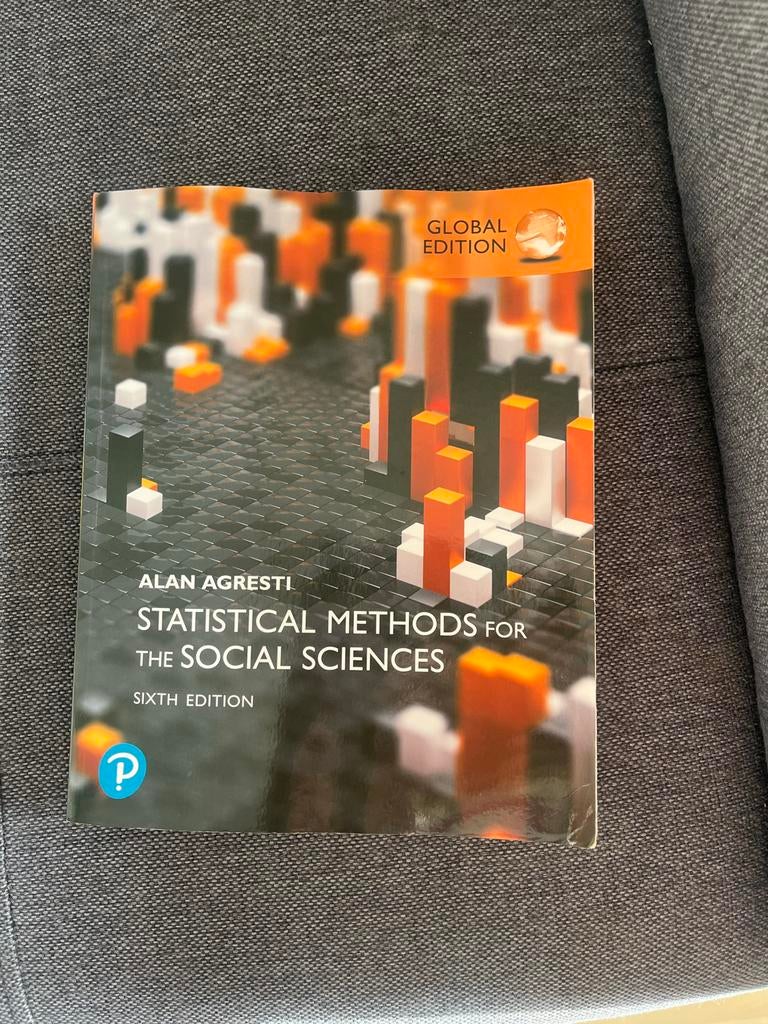 Statistical Methods for the Social Sciences sixth edition, Boeken, Studieboeken en Cursussen, Ophalen of Verzenden, Beta, Zo goed als nieuw