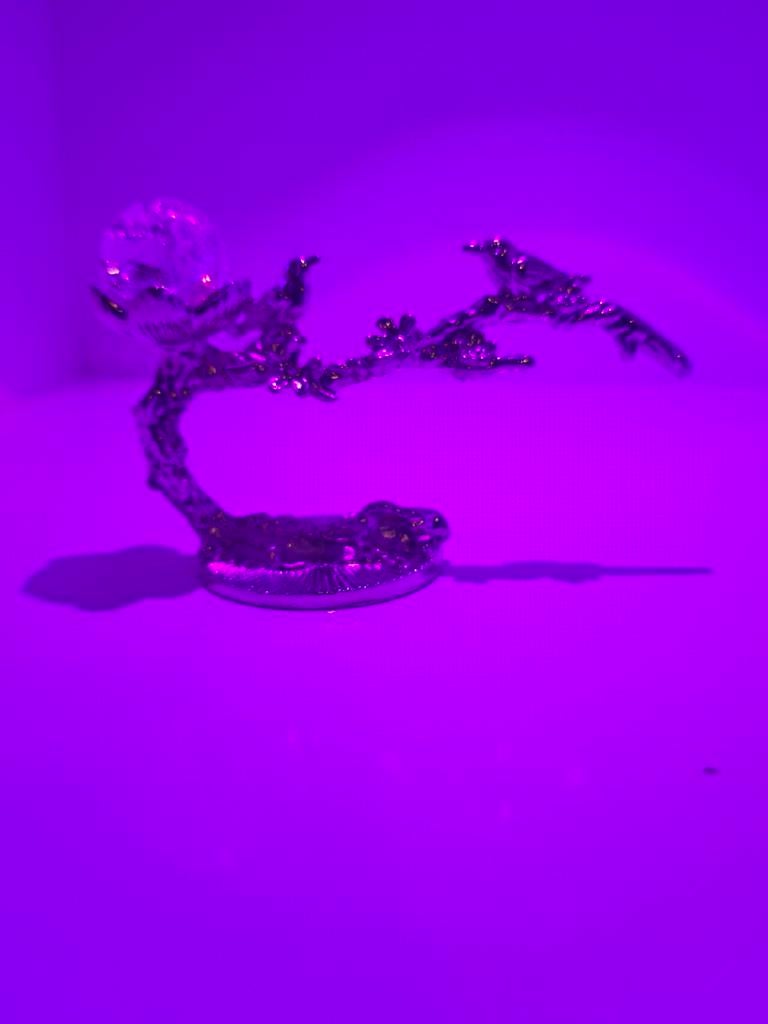 Metalen Boom met Vogel Beeld, Verzamelen, Beelden en Beeldjes, Ophalen of Verzenden, Zo goed als nieuw, Dier