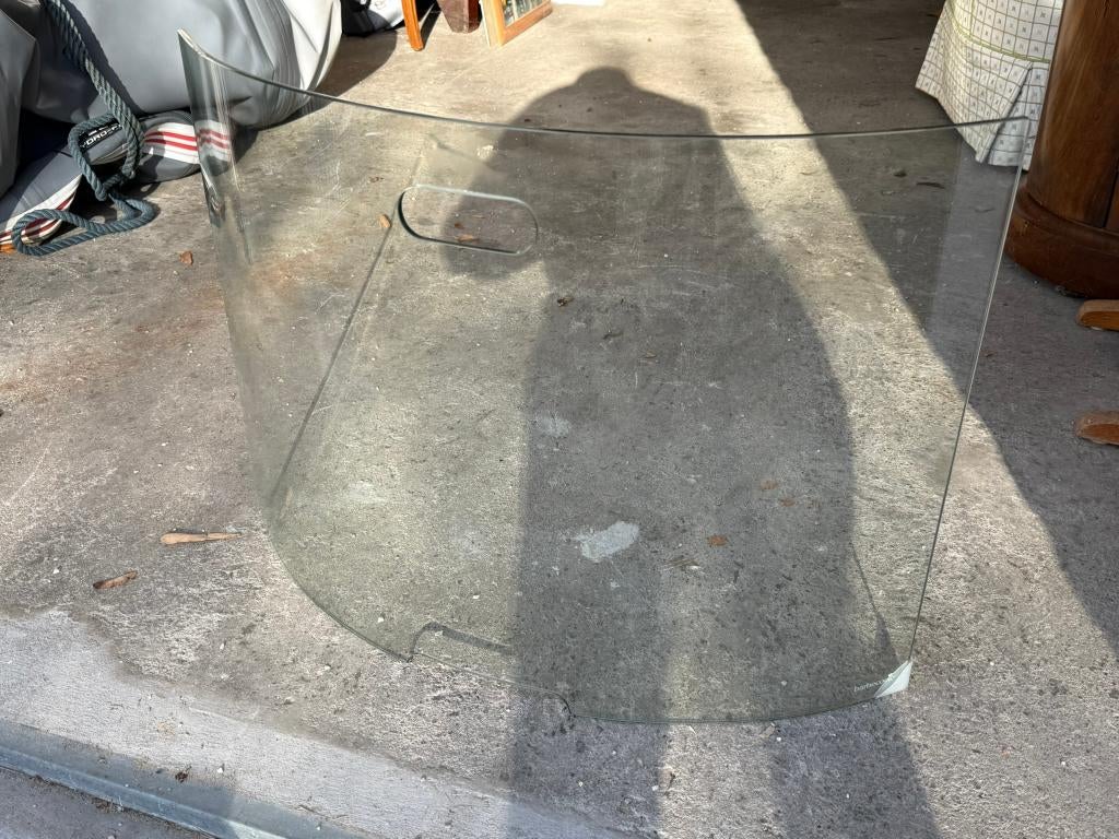 Glazen haardscherm – zo goed als nieuw, Ophalen, Zo goed als nieuw, Inbouwhaard, Houthaard