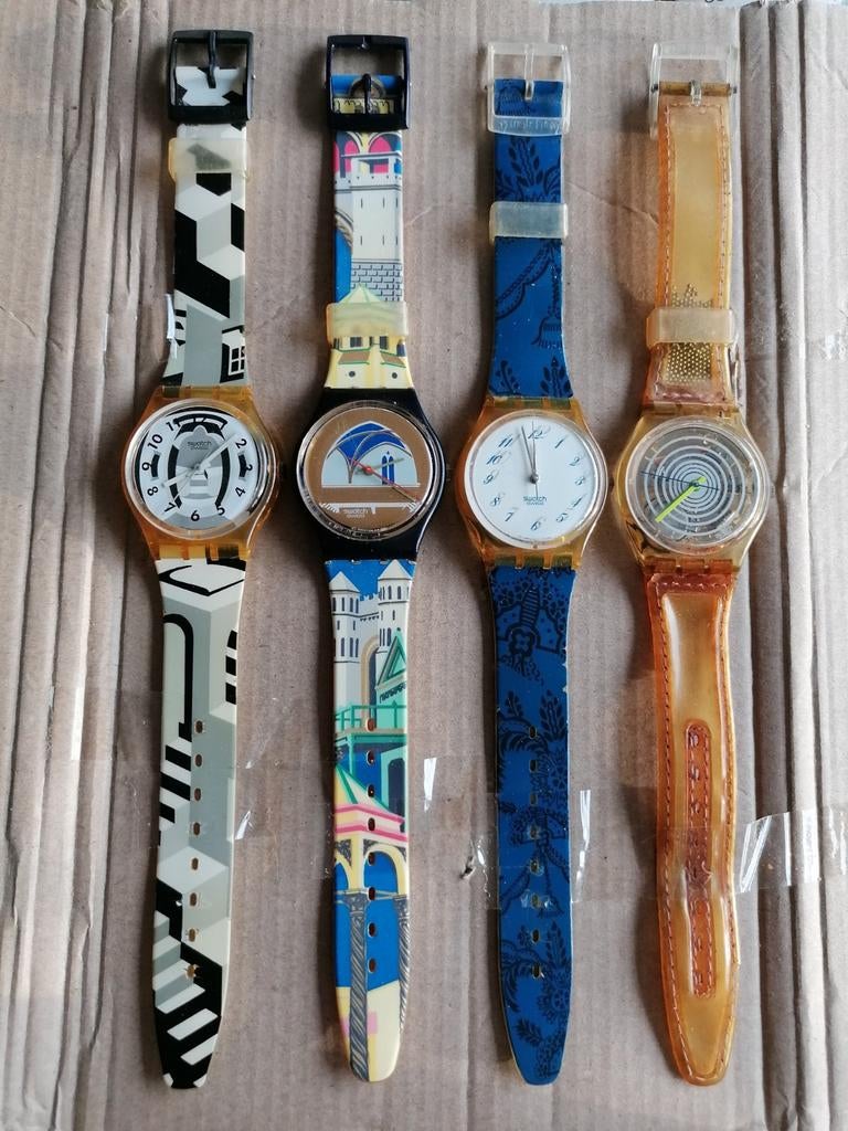 Vier swatch horloges., Ophalen of Verzenden, Android