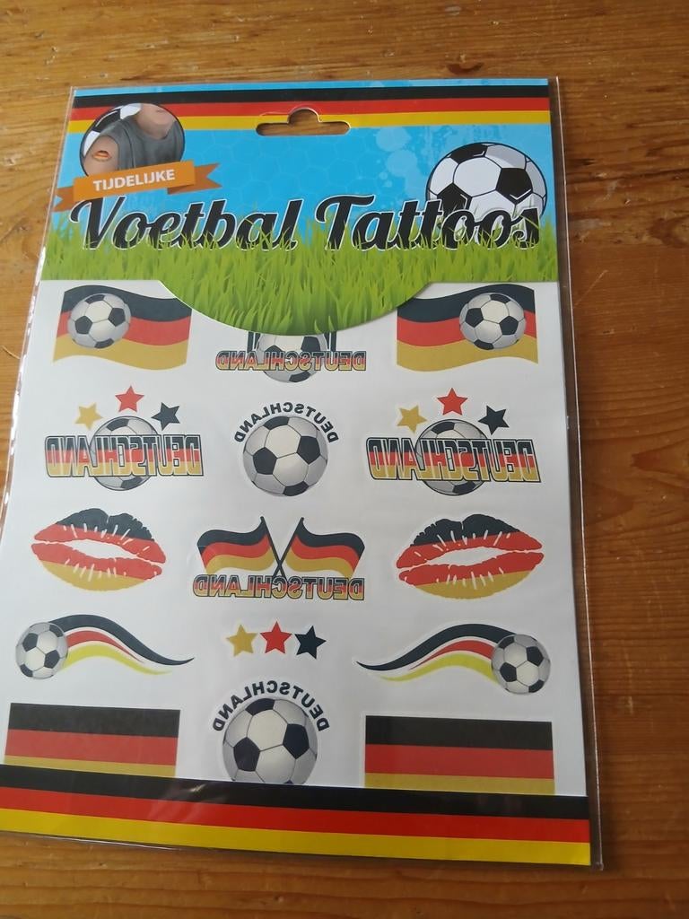 Voetbal tattoos, Ophalen of Verzenden, Nieuw, Meerdere stickers