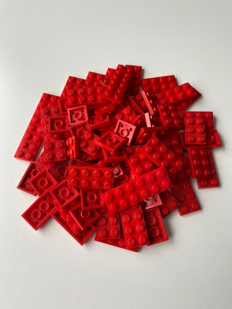 Lego mix plates 2x* - rood, Ophalen of Verzenden, Gebruikt, Losse stenen, Lego