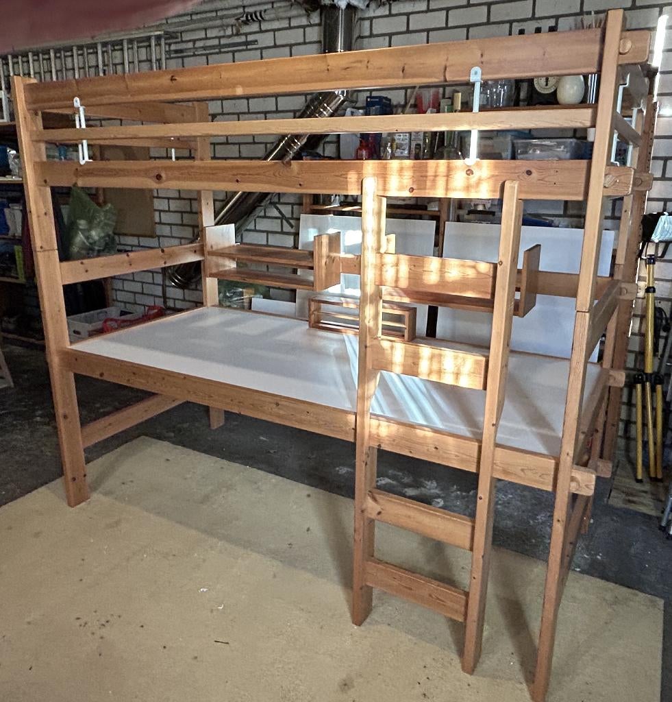 Hoogslaper plus bureau, Ophalen, Gebruikt, Eenpersoons, Minder dan 160 cm