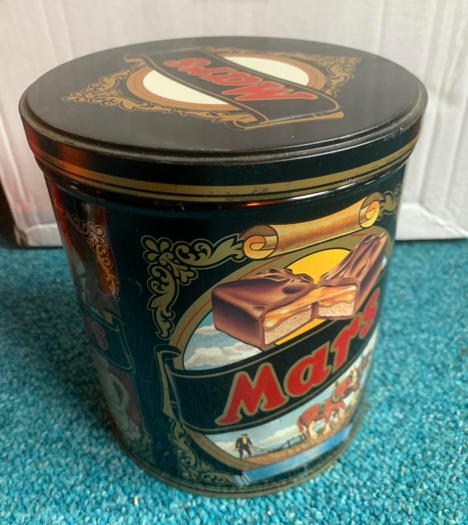 Vintage Blik Mars Chocolade, Ophalen of Verzenden, Gebruikt, Overige, Overige merken