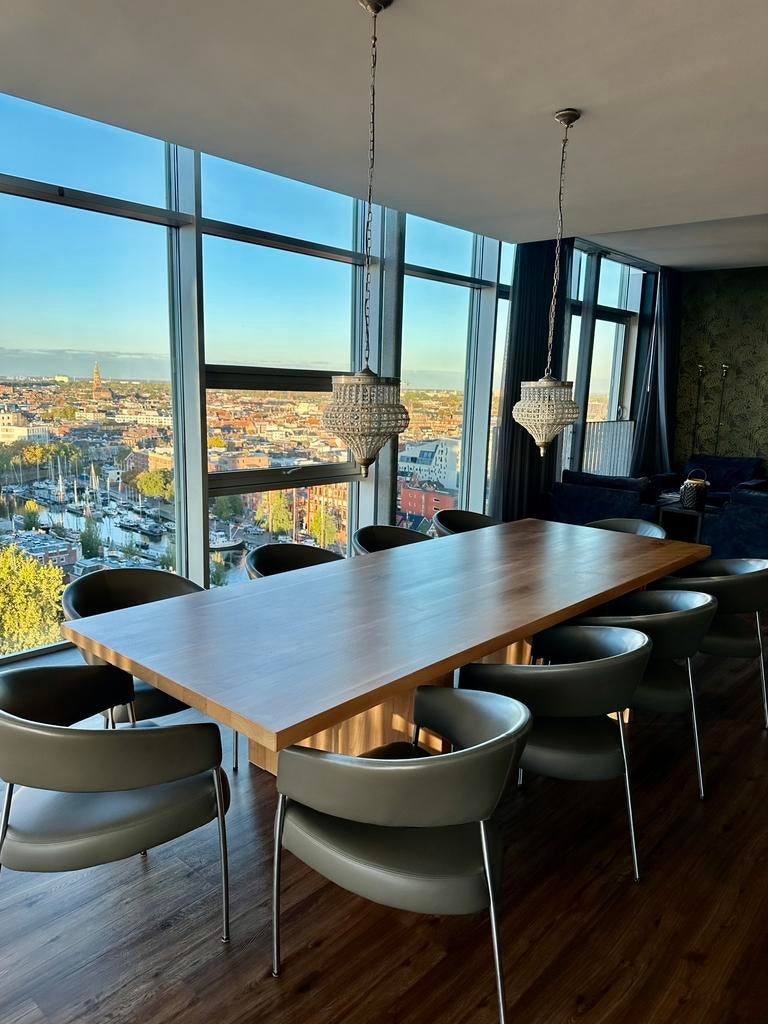 Twee prachtige hanglampen – Riviera Maison, Huis en Inrichting, Lampen | Hanglampen, Ophalen of Verzenden, Zo goed als nieuw, Glas