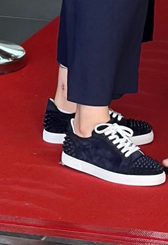 Originele Christian Louboutin Sneakers Donkerblauw - Maat 37, Ophalen, Zo goed als nieuw, Zwart, Sneakers of Gympen