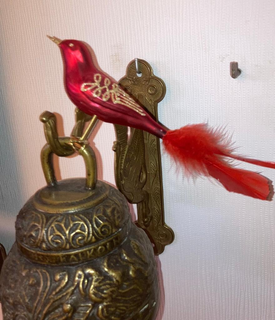 Vintage kerstvogel ornament, Ophalen of Verzenden, Gebruikt