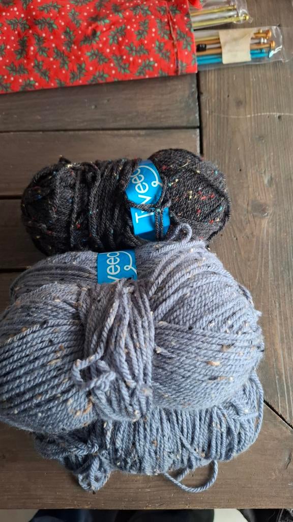 4 bollen tweed van Zeeman in grijs blauw en antraciet zwart, Hobby en Vrije tijd, Breien en Haken, Ophalen of Verzenden, Nieuw