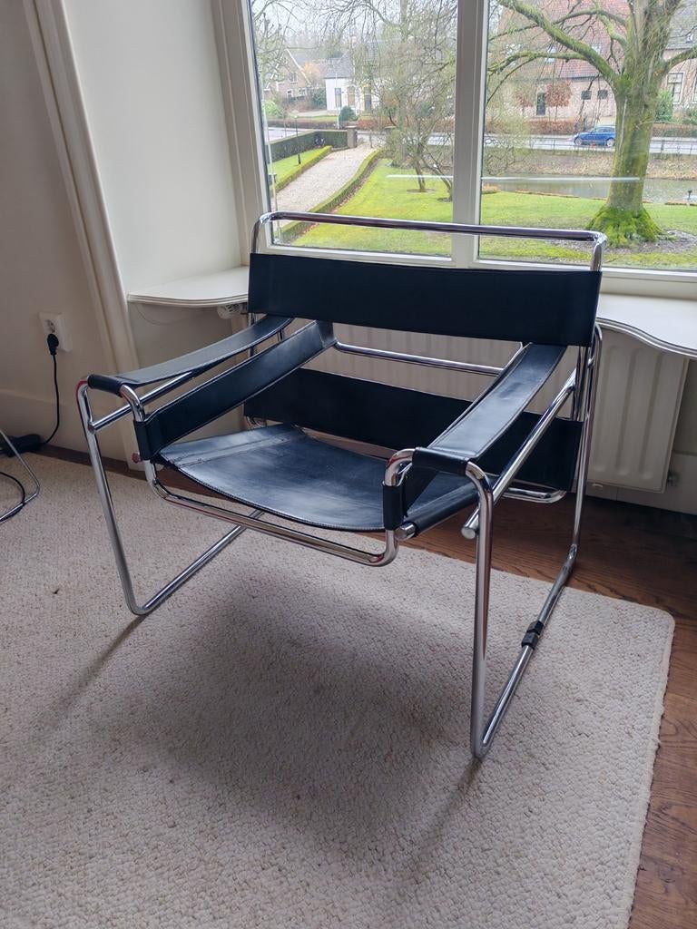 Wassily Design Fauteuils - Set van 2, Ophalen, Gebruikt, Zwart, Leer