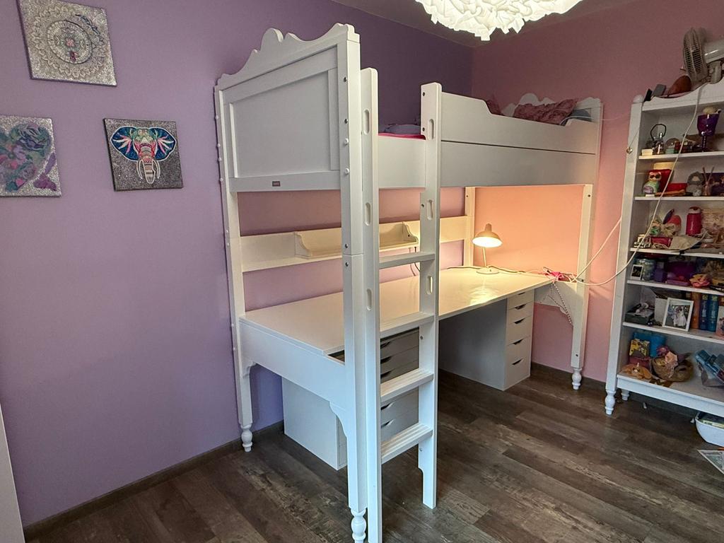 Bopita Belle Hoogslaper - Wit, Kinderen en Baby's, Kinderkamer | Stapelbedden en Hoogslapers, Zo goed als nieuw, Hoogslaper, Ophalen