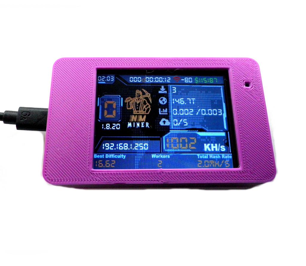 BTC NerdMiner 3 in 1 Ticker + Clock + 1000KH/s Lottery Miner, Ophalen of Verzenden, Nieuw, NerdMiner V2