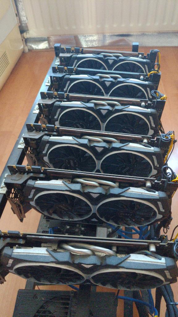 Mining rig met 6 MSI GTX 1070 Gaming X, Ophalen, Gebruikt