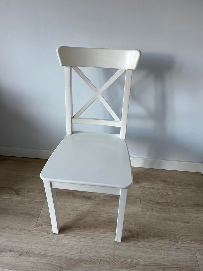 Stoel Ikea ingolf 2x, Huis en Inrichting, Ophalen, Gebruikt, Twee, Wit