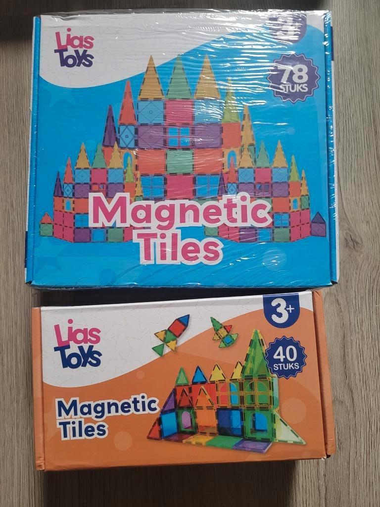 78 en 40 stuks magnetic tiles, Overige merken, ., Nieuw, Ophalen of Verzenden