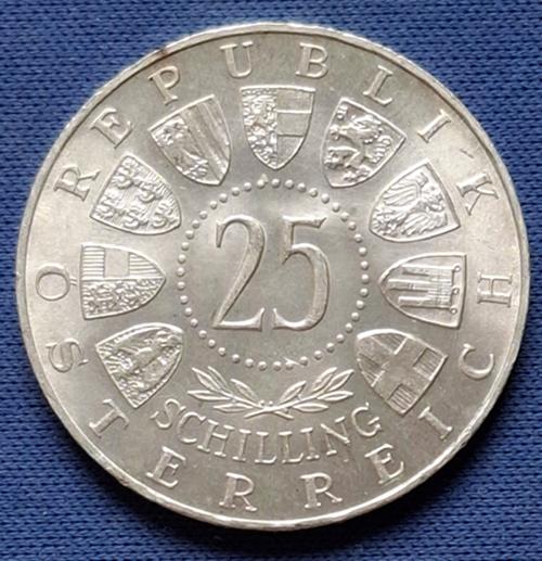 Oostenrijk 25 shilling 1963 Km 2893 CS+2, Verzenden, Oostenrijk, Losse munt, Zilver