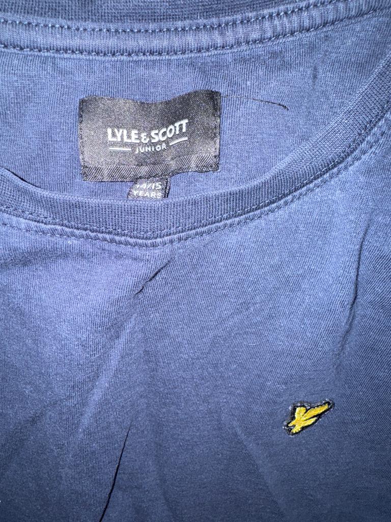 Longsleeve Lyle and Scot maat 14/15 navy, Kinderen en Baby's, Kinderkleding | Maat 164, Zo goed als nieuw, Jongen, Shirt of Longsleeve