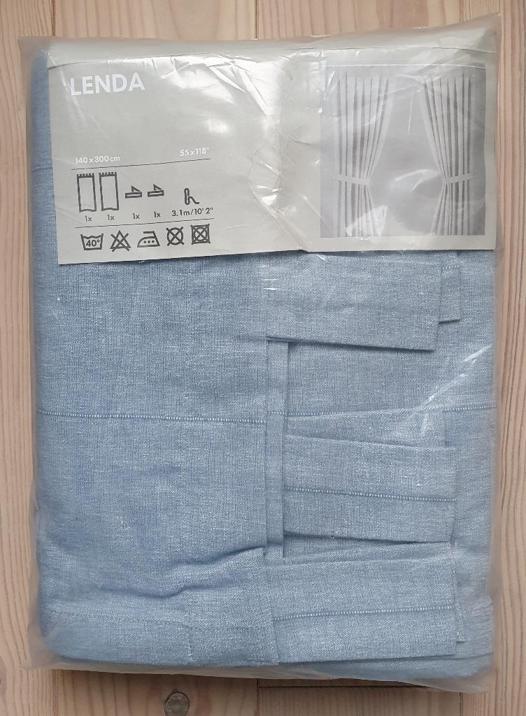 gordijnen Lenda, nieuw in de verpakking van Ikea, Huis en Inrichting, Stoffering | Gordijnen en Lamellen, 100 tot 150 cm, Nieuw