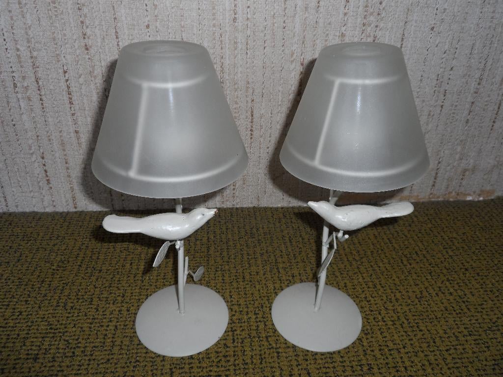 2 kandelaars met vogel, 30 cm lang, Ophalen of Verzenden, Overige materialen