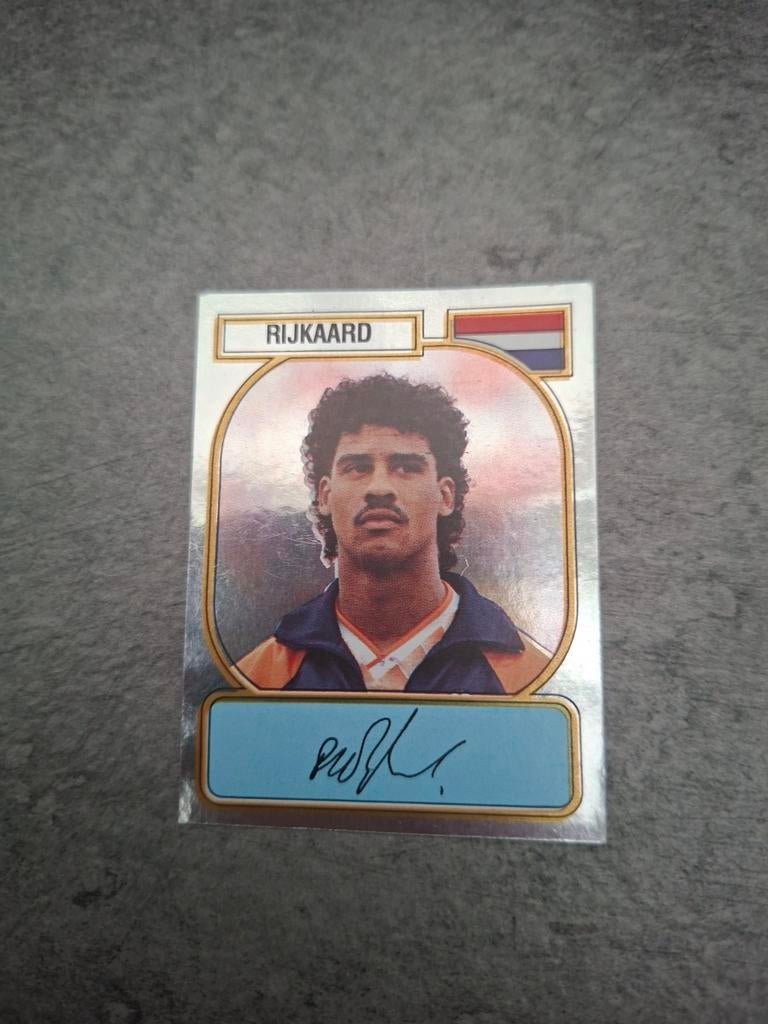 Panini sticker Voetbal 89. Speler Frank Rijkaard Nederland., Verzenden, Zo goed als nieuw, Sticker