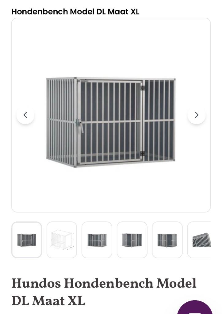 Hundos Bench XL DL, Dieren en Toebehoren, Hondenbenches, Ophalen, Gebruikt