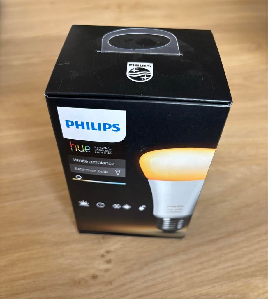 Philips Hue E27 White Ambiance LED Lamp, Ophalen, Led-lamp, 60 watt of meer, E27 (groot)