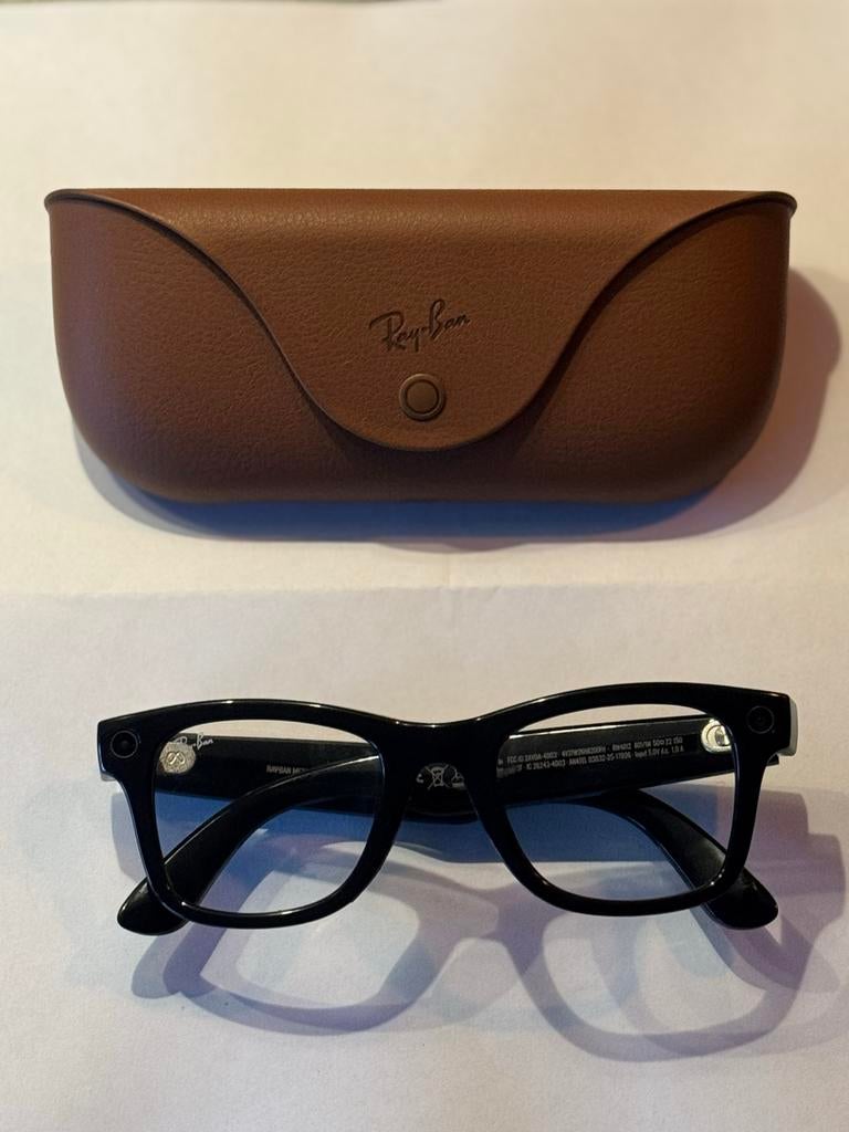 Ray-Ban Meta RW4012 Wayfarer Gen2, Zwart, Ophalen of Verzenden, Zo goed als nieuw, Ray-Ban