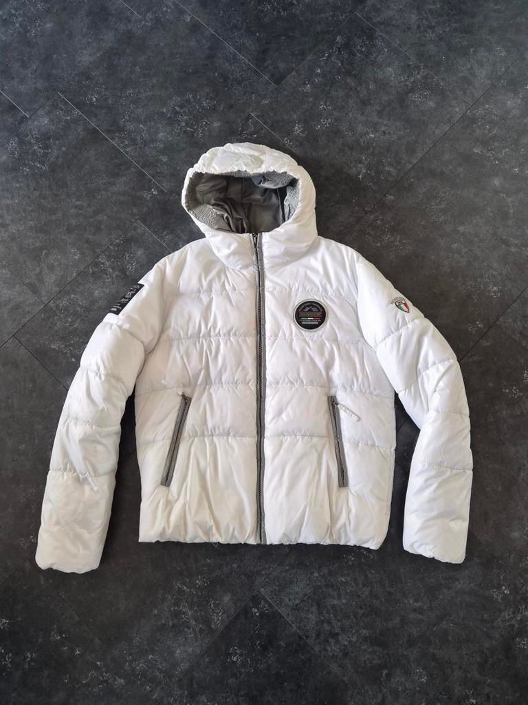 NICKELSON Heren Winterjas - Wit, Maat L, Maat 52/54 (L), Wit, Ophalen of Verzenden, Zo goed als nieuw