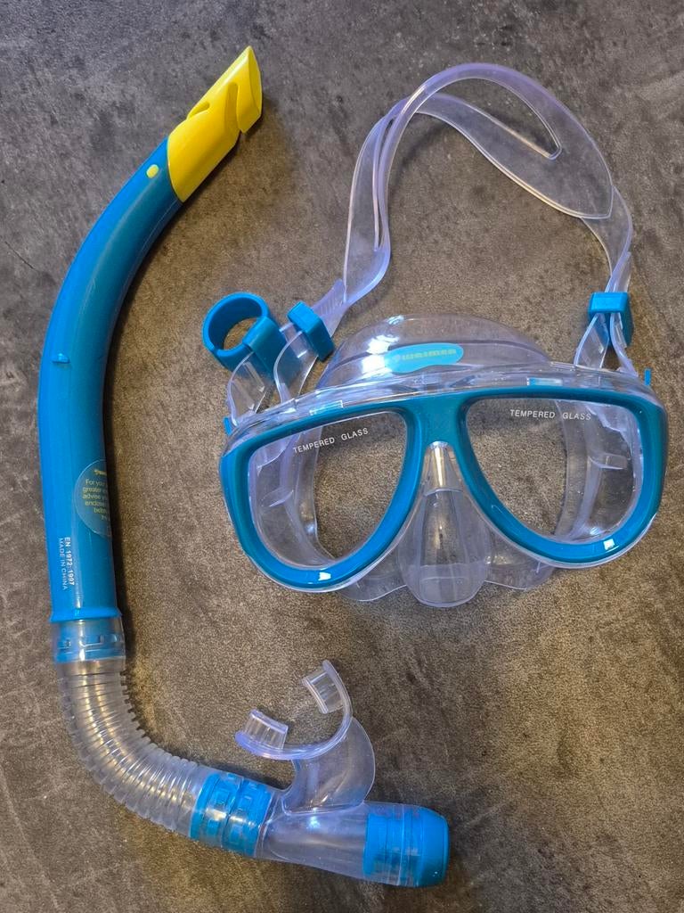 Duikbril met snorkel Waimea, Watersport en Boten, Snorkelen, Ophalen of Verzenden, Zo goed als nieuw, Snorkelset