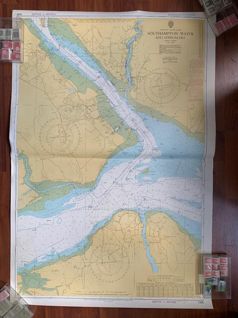 Leuke decoratieve vintage zeekaart nr 1905 uit 1978, Verenigd Koninkrijk, Ophalen of Verzenden, 1800 tot 2000, Landkaart