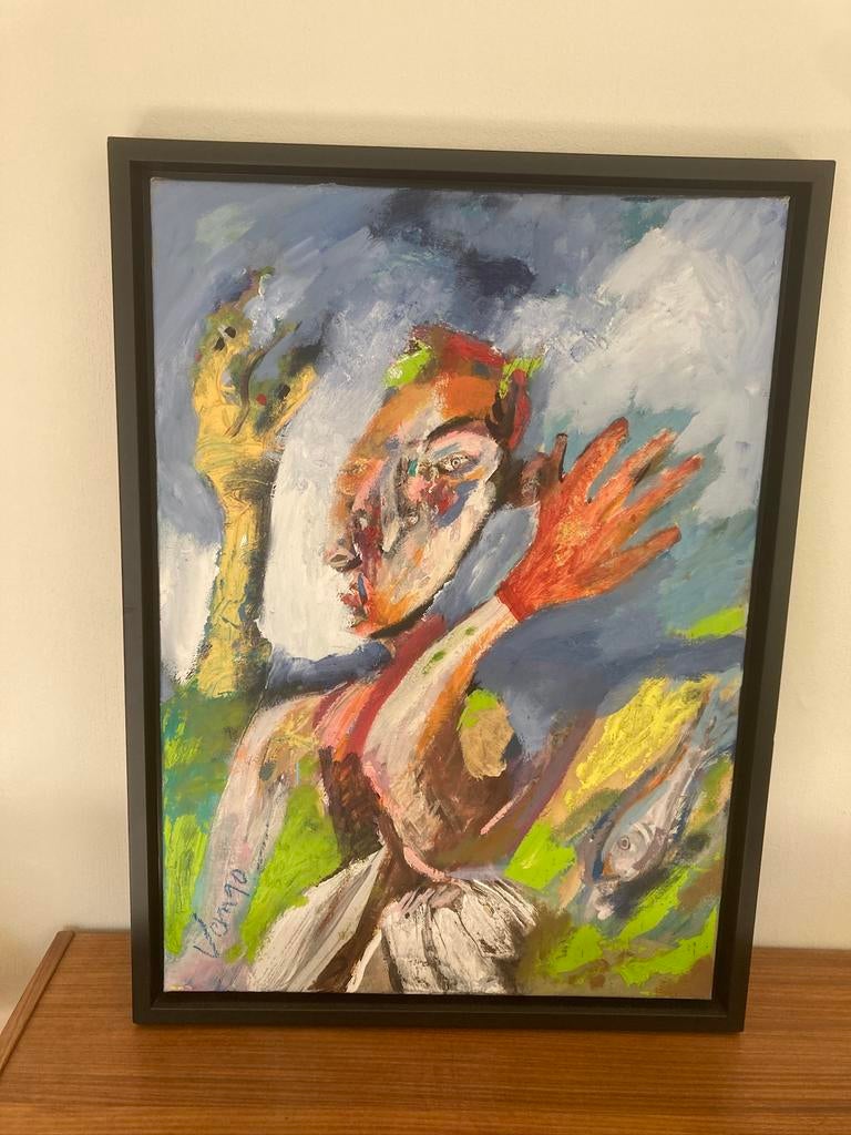 Afrikaans schilderij zuid-afrika kaapstad modern verf acryl, Ophalen of Verzenden