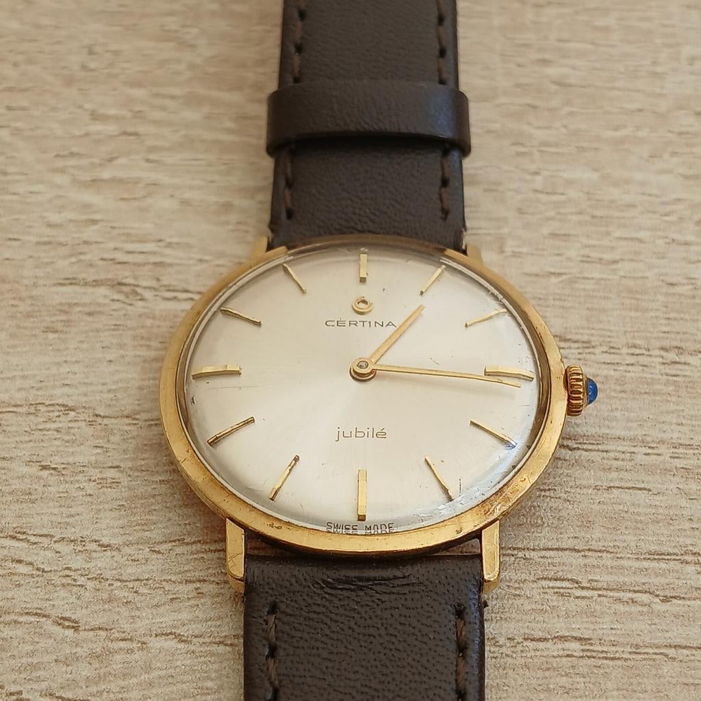 18 karaat  Certina Jubilé Polshorloge., Sieraden, Tassen en Uiterlijk, Horloges | Heren, Overige merken, Polshorloge, Ophalen of Verzenden
