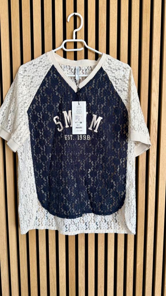 Summum kanten baseball shirt, Blauw, Nieuw, Ophalen of Verzenden, Korte mouw