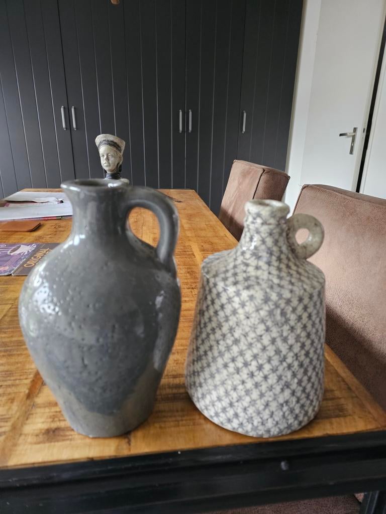 2 mooie decoratieve kruiken en meer 4,95 pst, Huis en Inrichting, Ophalen, Overige kleuren, Minder dan 50 cm, Glas