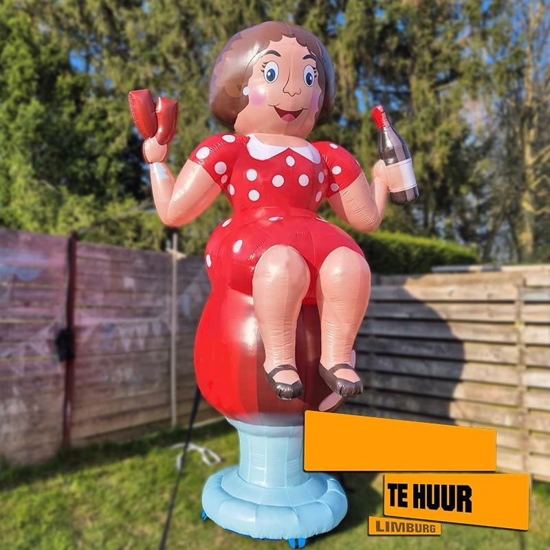 Feestpop Vrouw op wijnglas! (Te Huur), Ophalen of Verzenden, Nieuw, Verjaardag