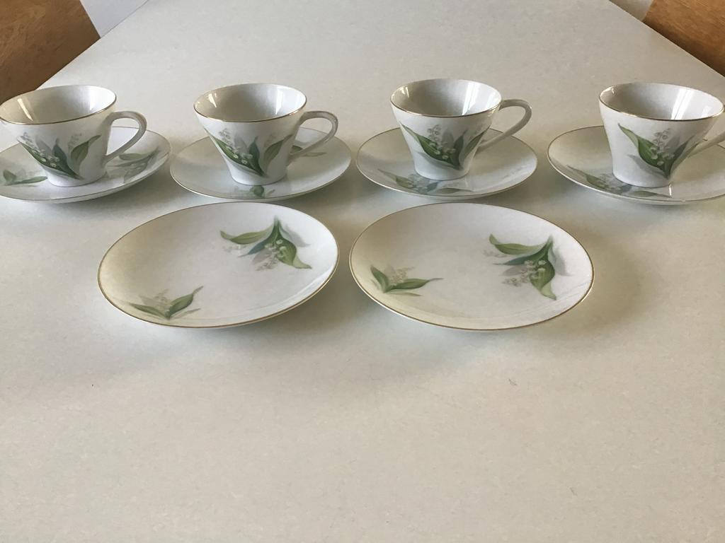 4x Noritake Nippon Toki Kaisha Japan kop & schotels jaren 50, Ophalen of Verzenden