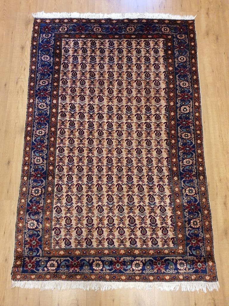 Vintage handgeknoopt perzisch tapijt antiek 186x120, Info@SlatsAntiek.nl, 100 tot 150 cm, Perzisch, Ophalen of Verzenden