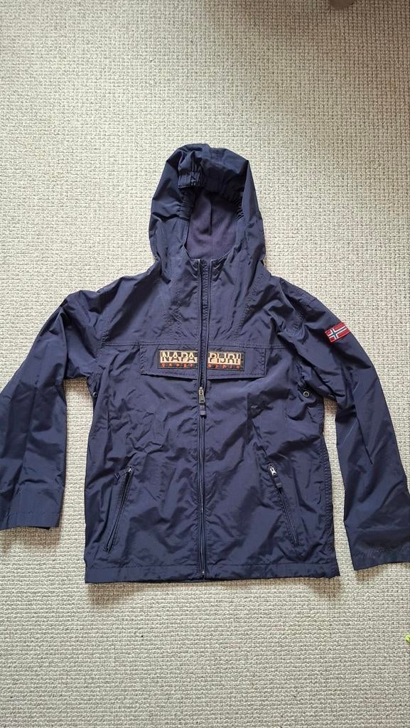 Napapijri donkerblauwe dunne jas - maat 170, Ophalen of Verzenden, Zo goed als nieuw, Napapijri, Jongen