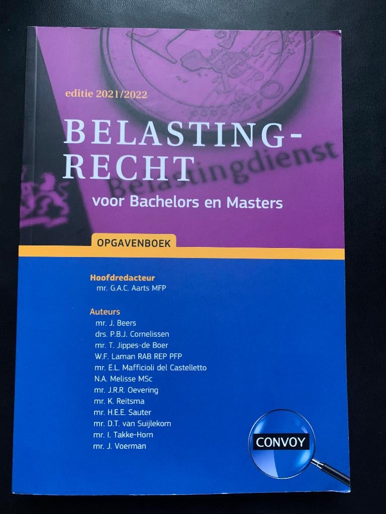HBO Belastingrecht opgavenboek, Ophalen of Verzenden, Beta, Zo goed als nieuw, HBO