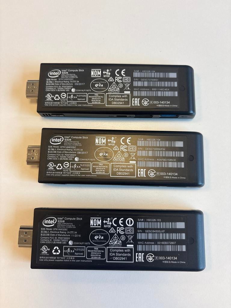 Intel Compute Sticks x3, Verzenden, Gebruikt
