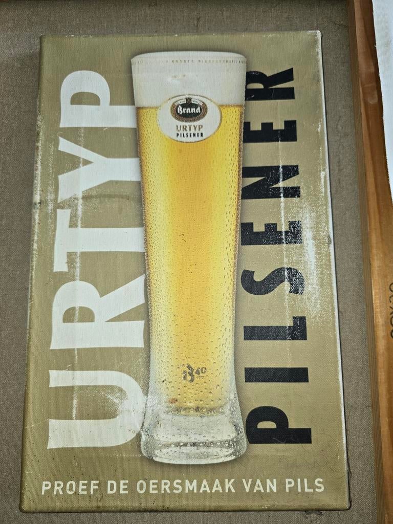 Reclame van Brand, Verzamelen, Biermerken, Ophalen, Brand