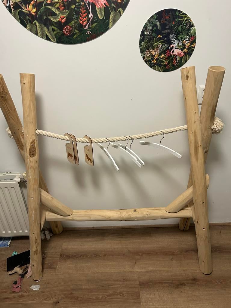 Houten kledingrek voor kinderkamer - 105x43x121 cm, Ophalen, Zo goed als nieuw