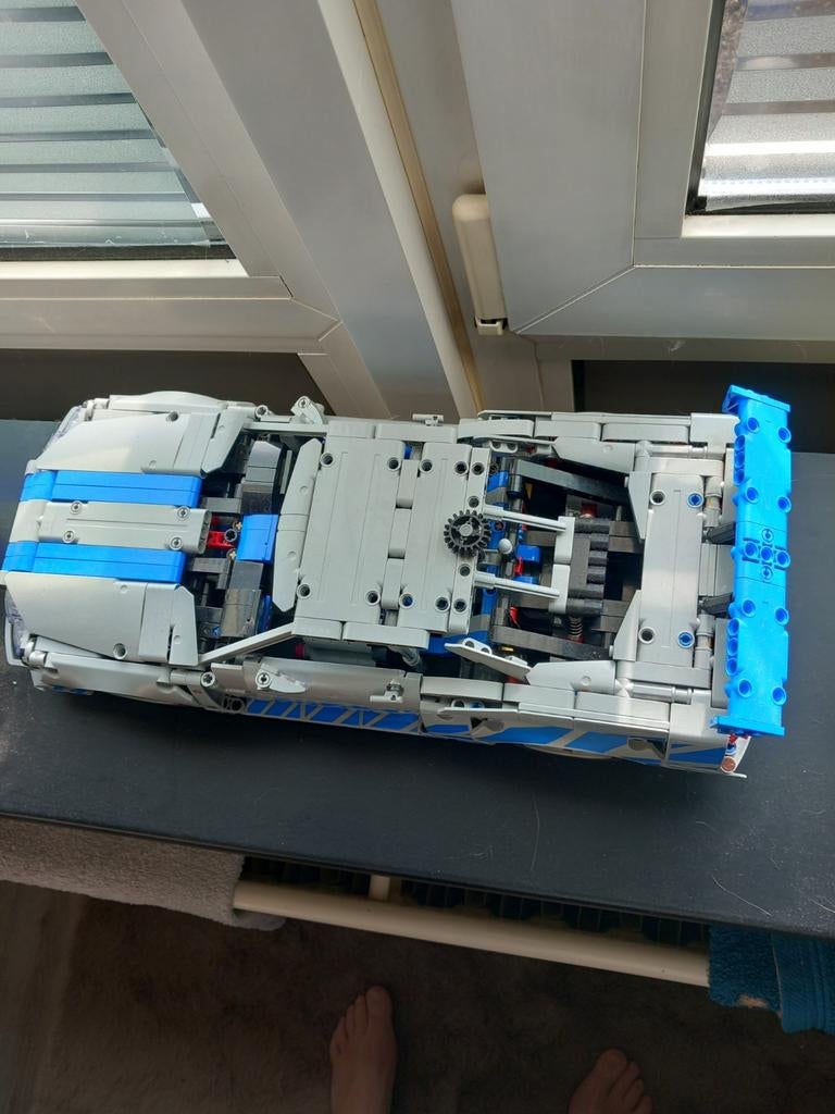 Lego Technic sportwagen, grijs/blauw van to fast to furious, Ophalen, Zo goed als nieuw, Complete set, Lego