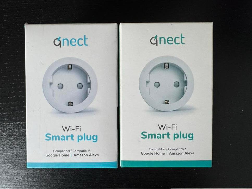 2x Qnect Smart Plug Wi-Fi Stopcontacten, Ophalen of Verzenden, Nieuw, Stopcontact