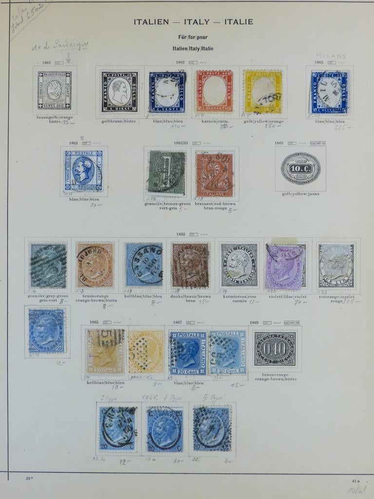 ITALIË - leuk kavel vanaf KLASSIEK - (J.48), Postzegels en Munten, Postzegels | Volle albums en Verzamelingen, Buitenland, Ophalen of Verzenden